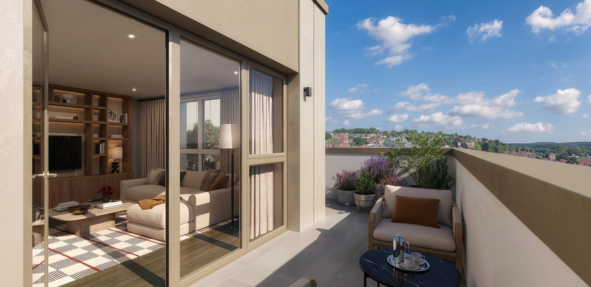 Arch & Bloom, spacious apartment terrace