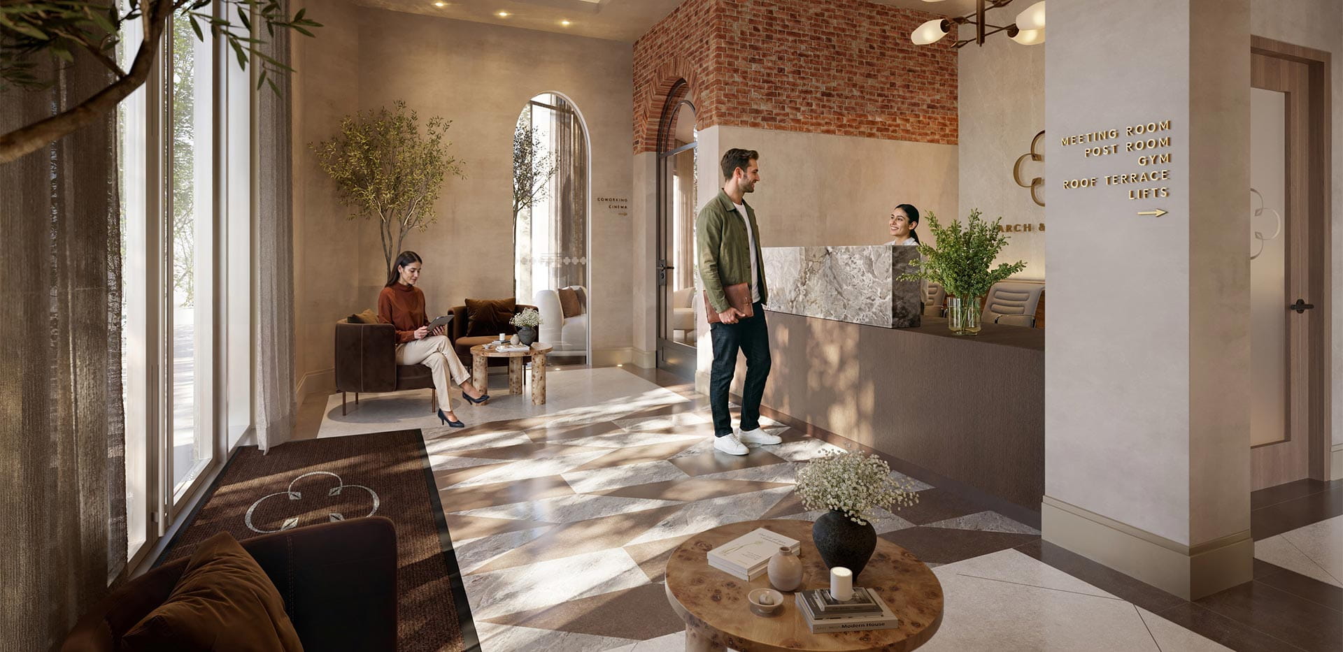 Arch & Bloom, apartment, concierge area