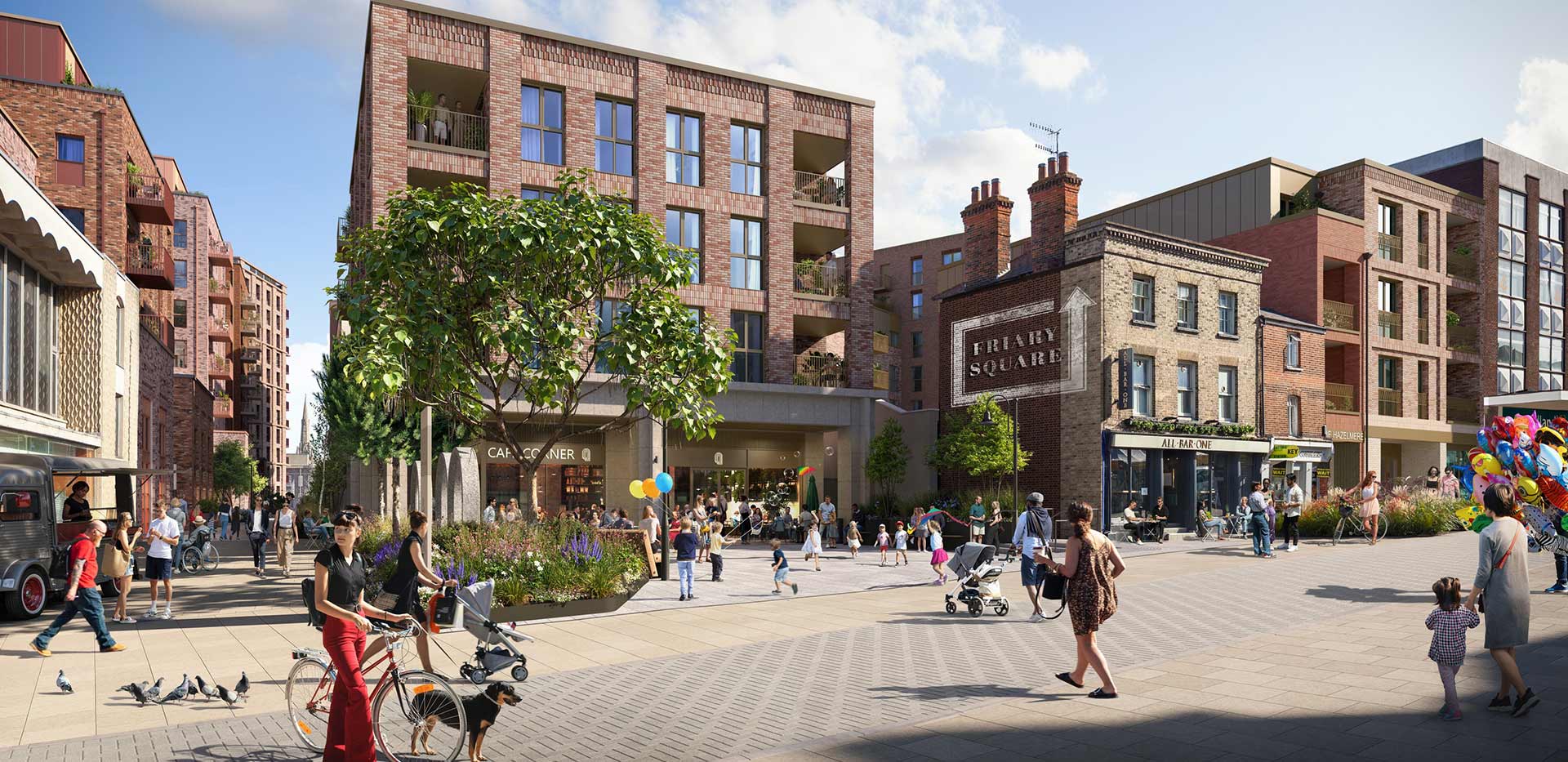 Guildford's bustling town centre