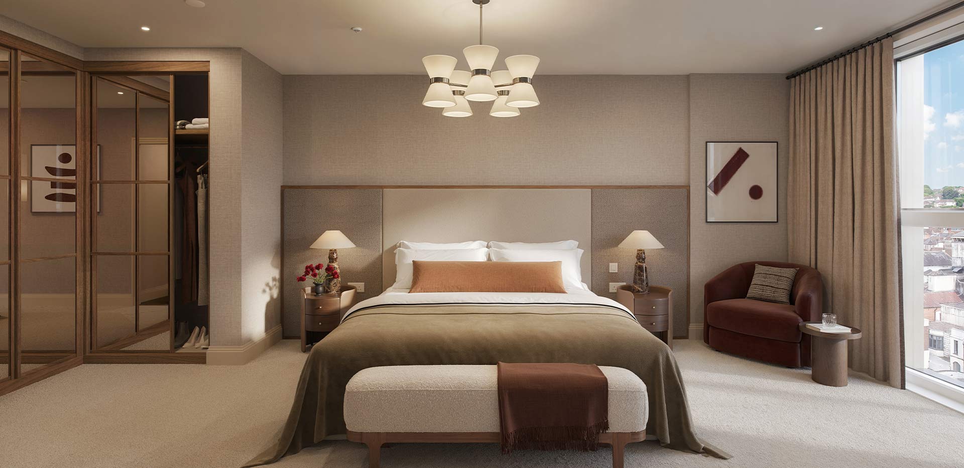 Interior image of a Bedroom at Arch & Bloom