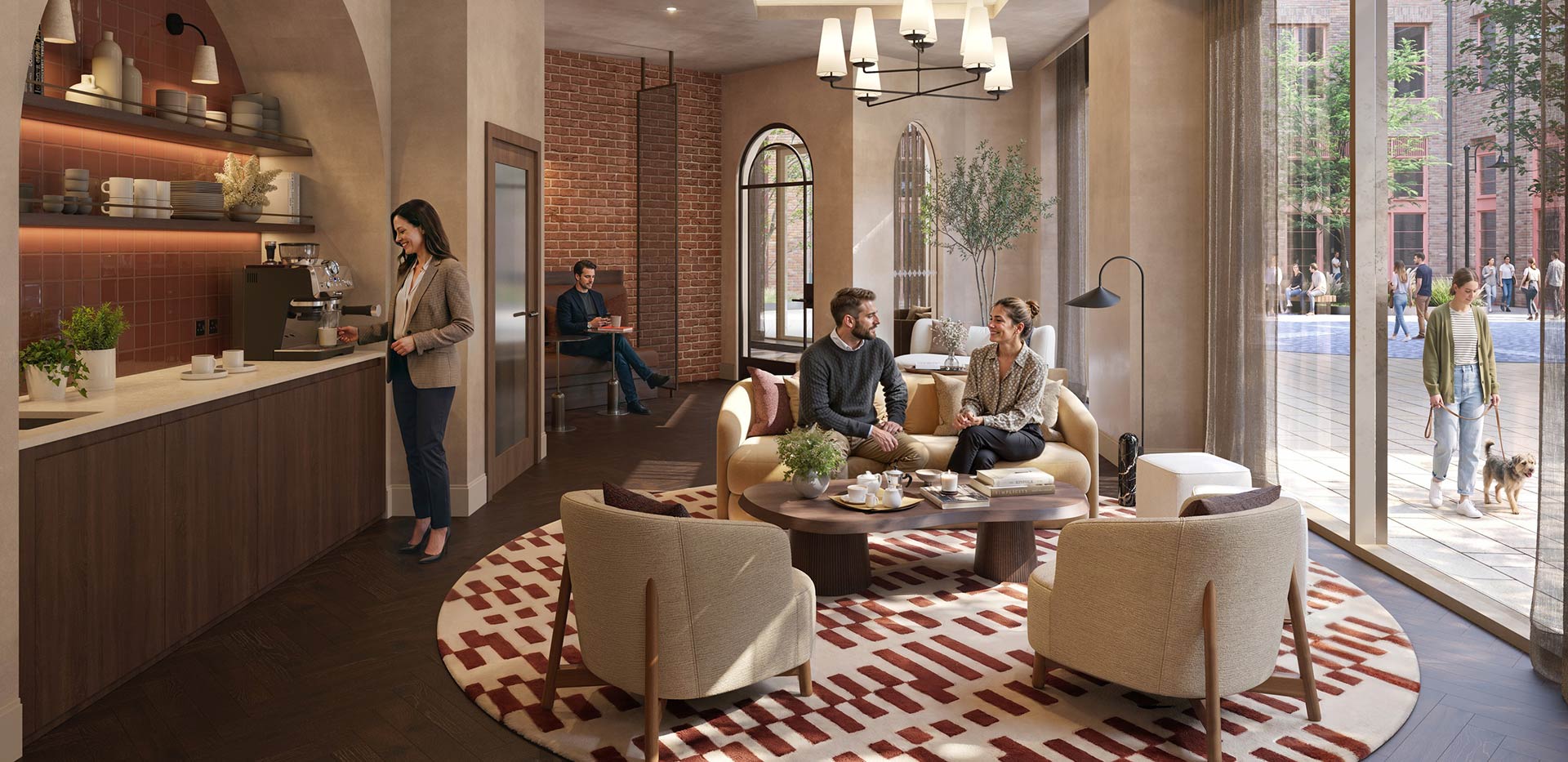 A CGI image of the Residents Lounge
