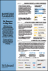 A thumbnail image of the Six Reasons to Buy Now brochure for Bankside Gardens