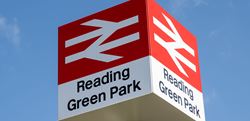 Reading Green Park Station sign