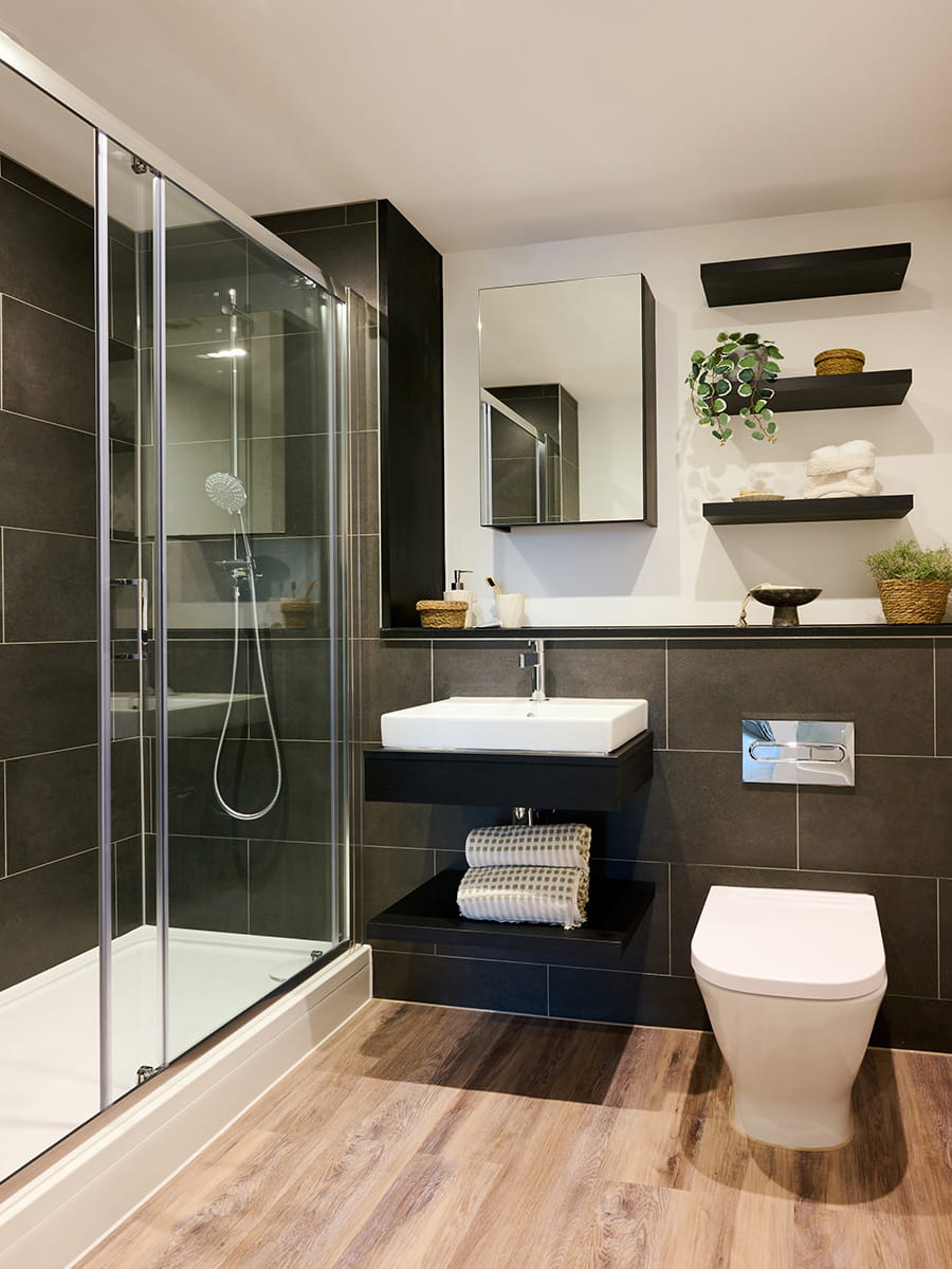 An interior Bathroom shot at Bankside Showhome 7.4.6