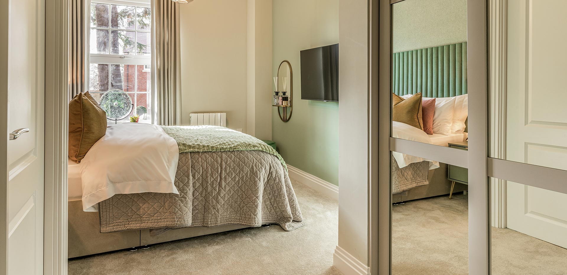 Interior image of a bedroom at Berkeley Place