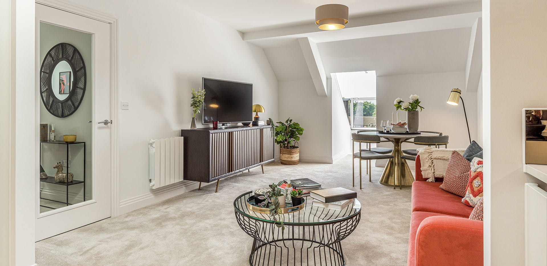 Interior living image of a showhome at Berkeley Place