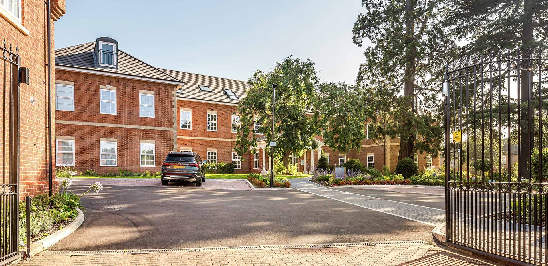 The drive way entrance to Berkeley Place