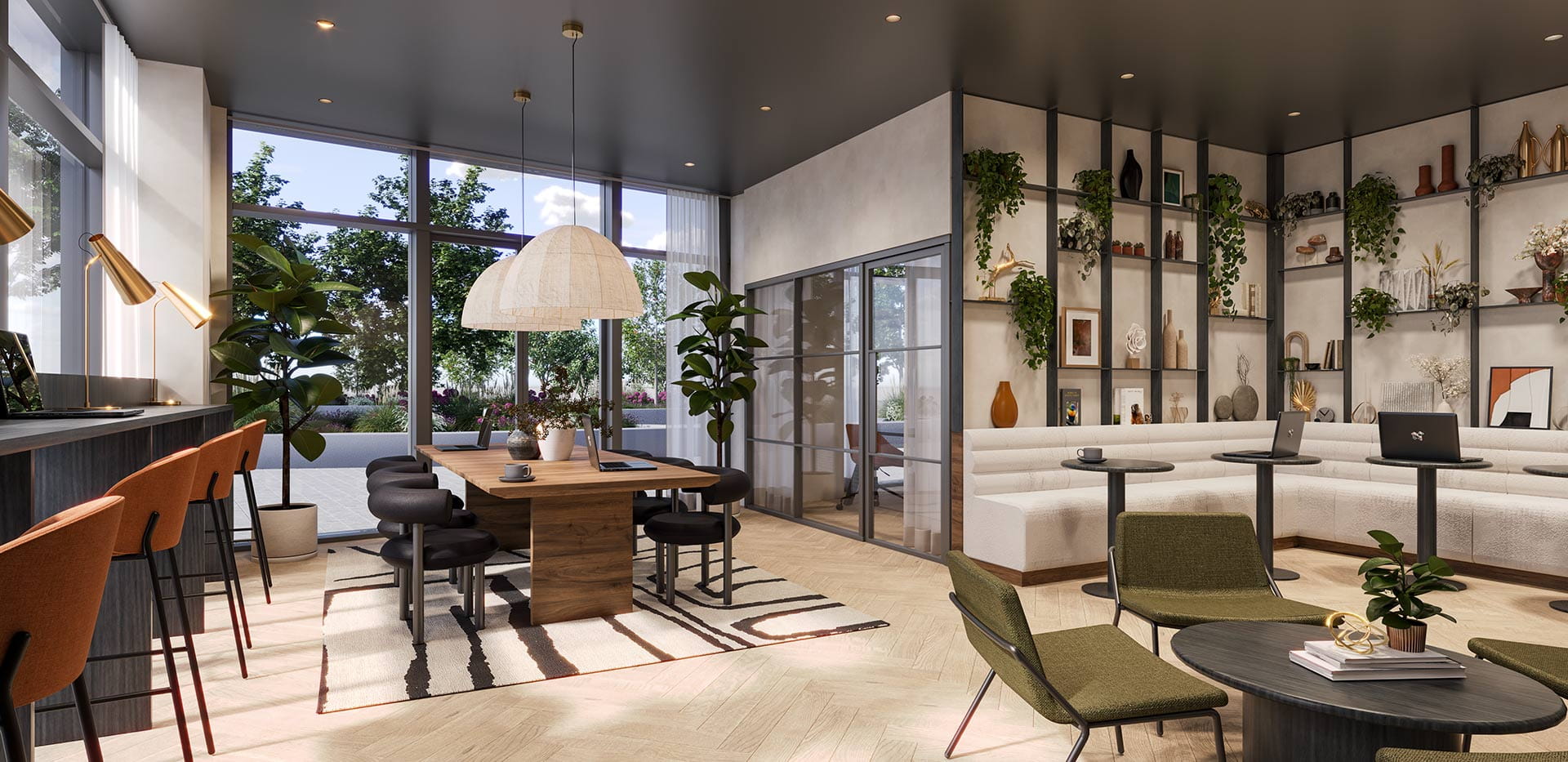 Communal study area within The Art Mill phase