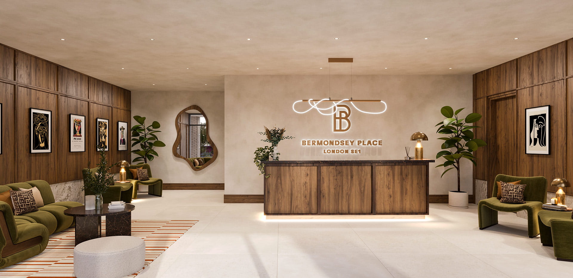 The concierge area within The Art Mill phase