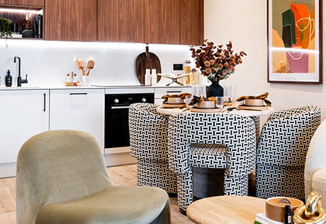An interior Dining / Kitchen area image from Bermondsey Place