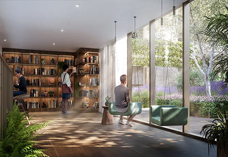 Image of the reading corner at Bow Green