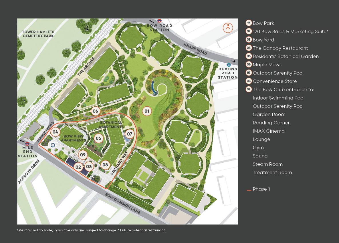 Image of the Site Plan at Bow Green