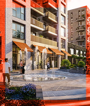 An image of a water feature at Bow Green
