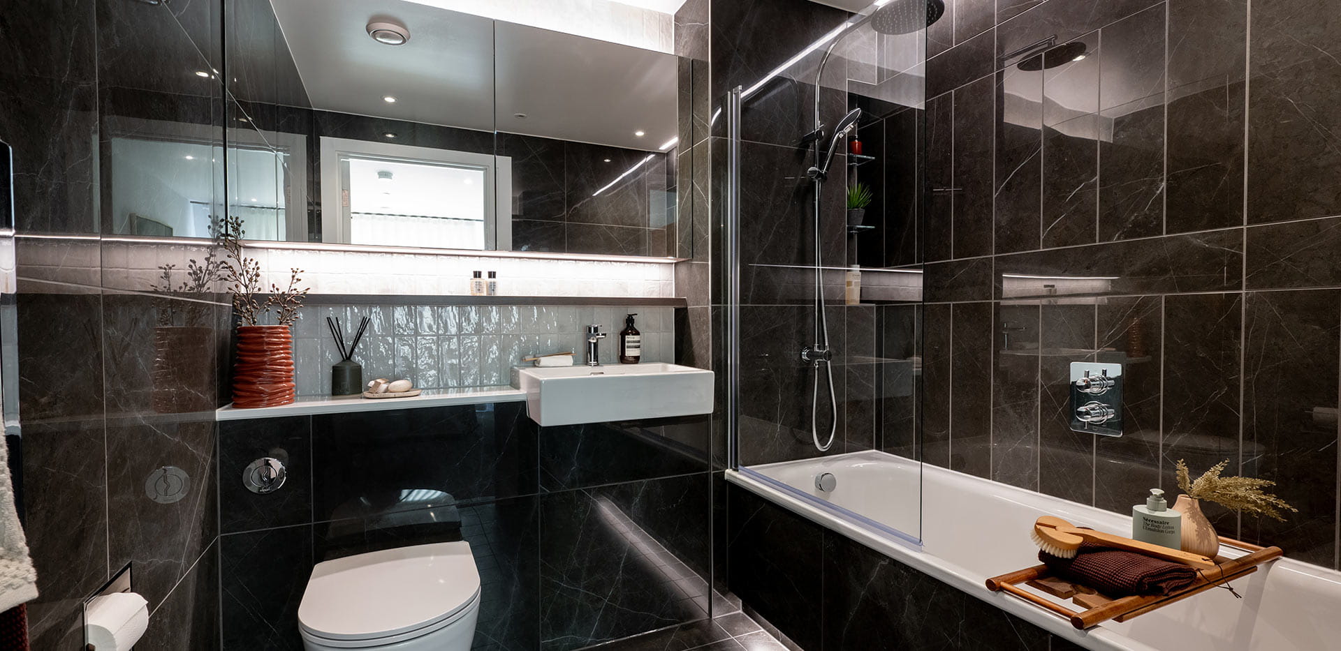 An image of the bathroom within a 3-bedroom penthouse at Bow Green