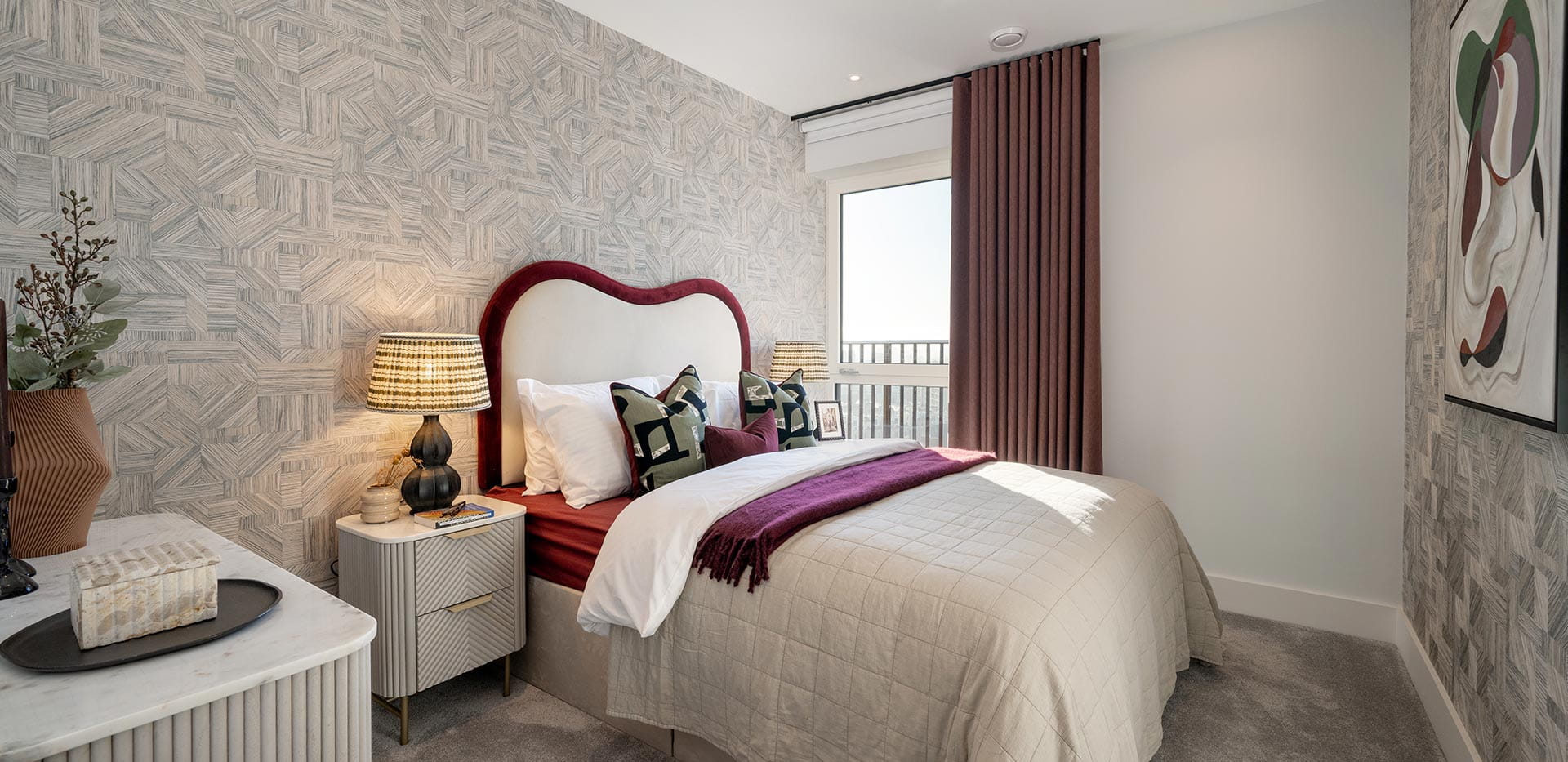 An image of a bedroom within a 3-bedroom penthouse at Bow Green
