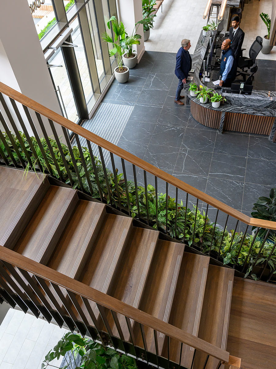 An image of the concierge from upstairs