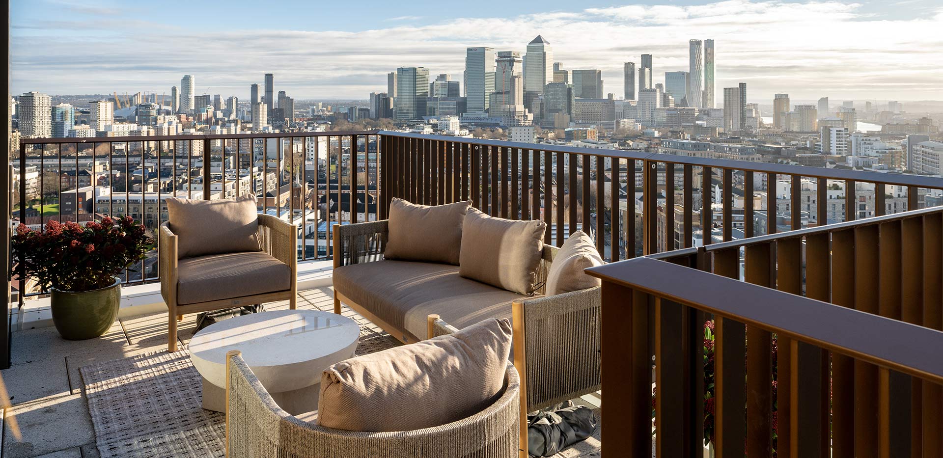 Bow Green terrace with beautiful views