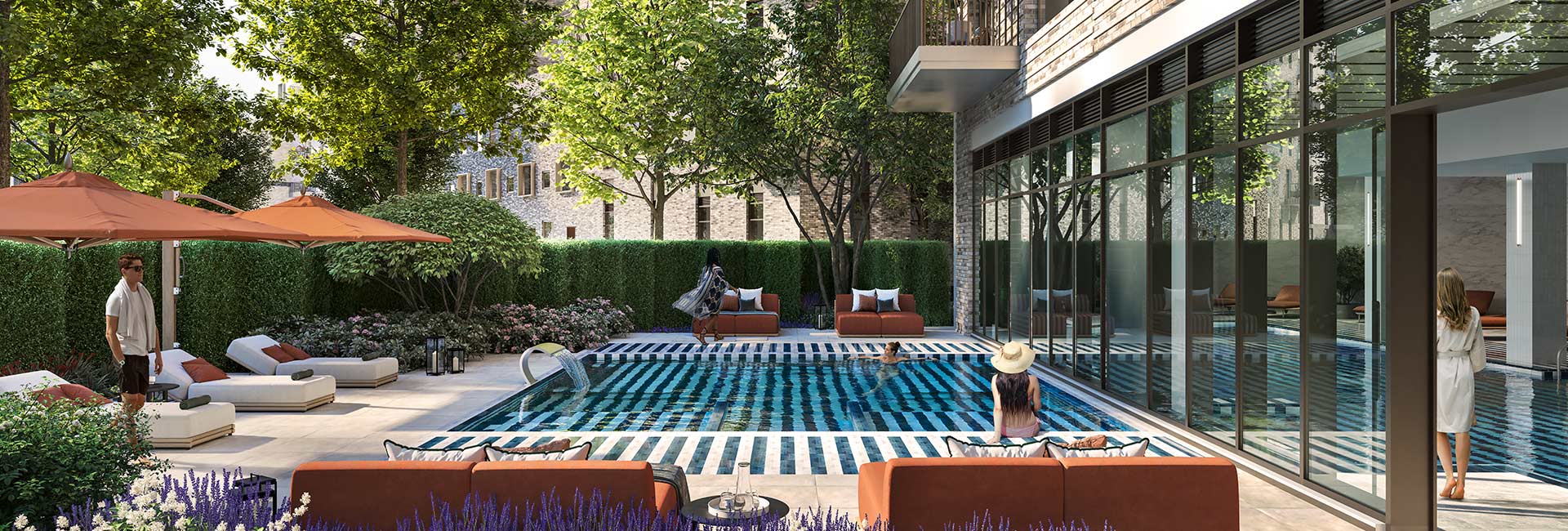 Residents' swimming pool at Bow Green