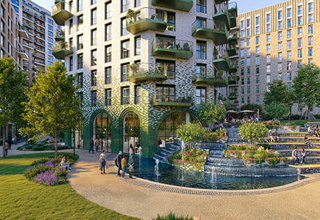 Bow Green development exterior image on a sunny afternoon
