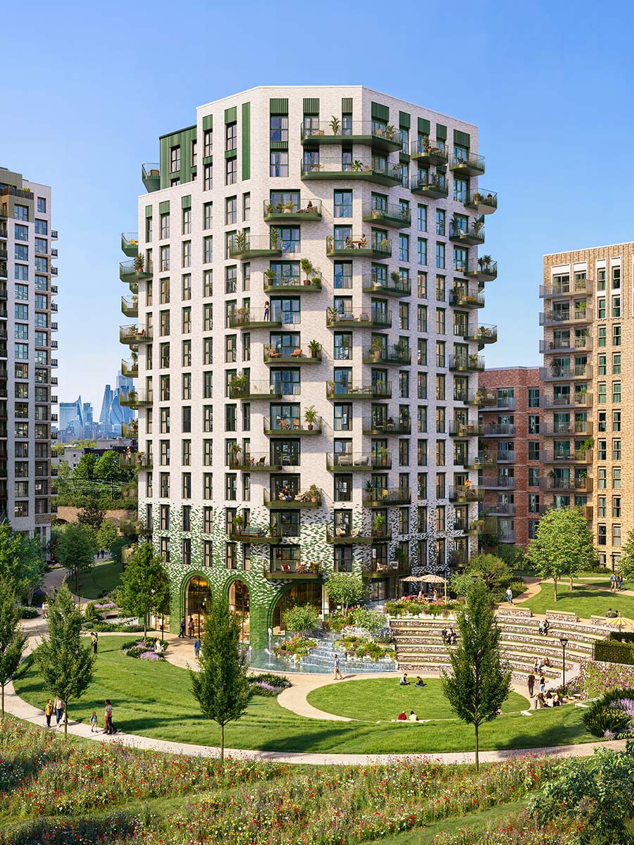 Bow Green development exterior image on a sunny afternoon