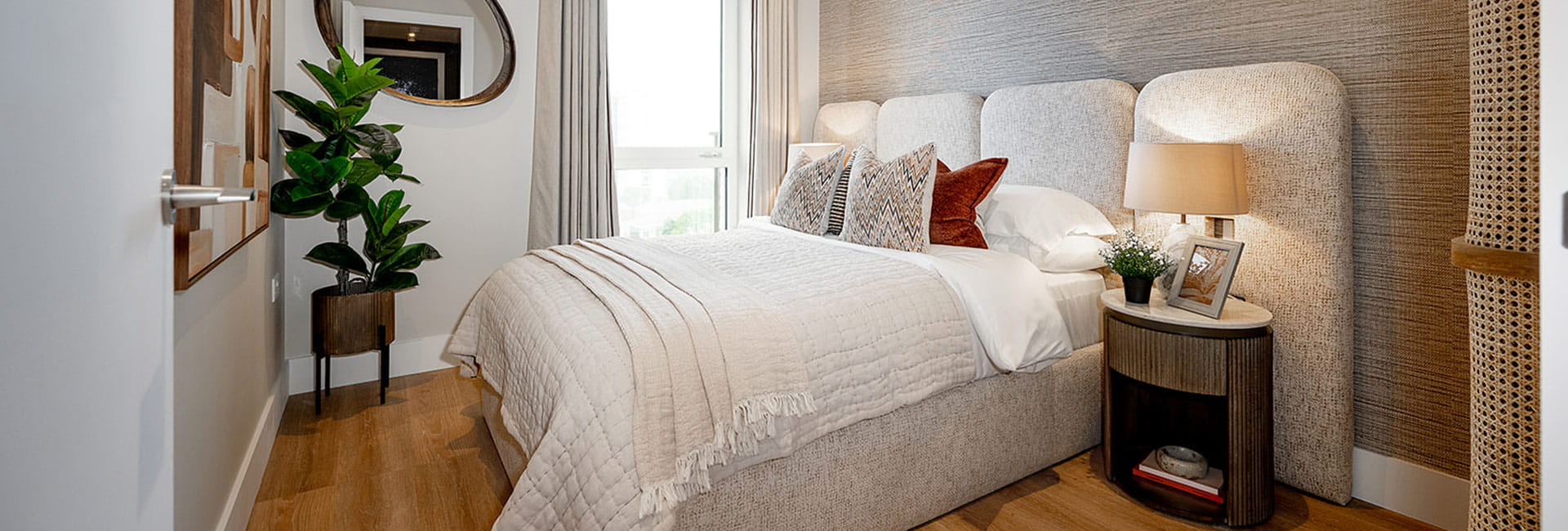 Bow Green, 2 bedroom homes, cosy and spacious, light-filled bedroom