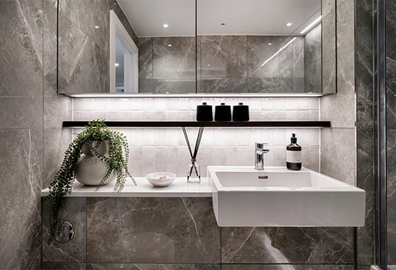 An interior image showing the bathroom at Bow Green