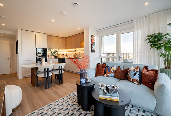 An interior Living / Dining / Kitchen at Bow Green