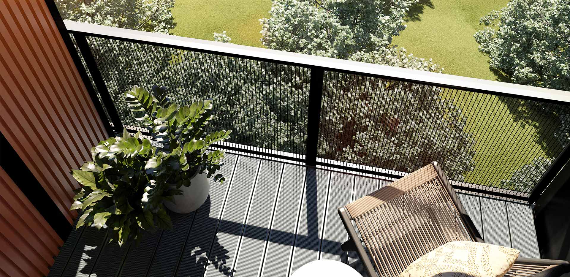 Broadway East, Interior, Balcony