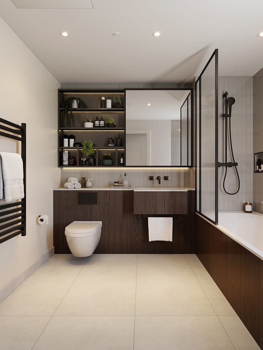 Broadway East, Interior, Serenity, Bathroom