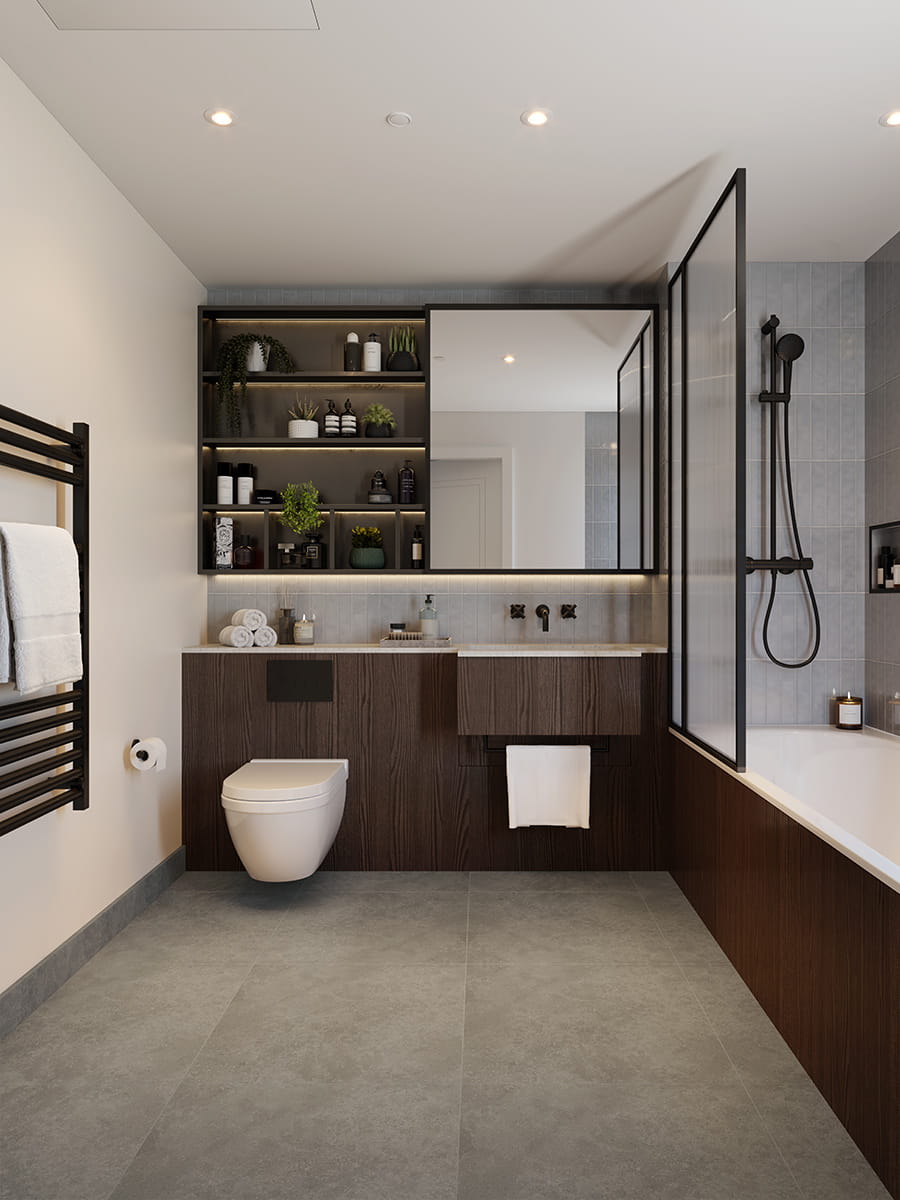 Broadway East, Interior, Vitality, Bathroom