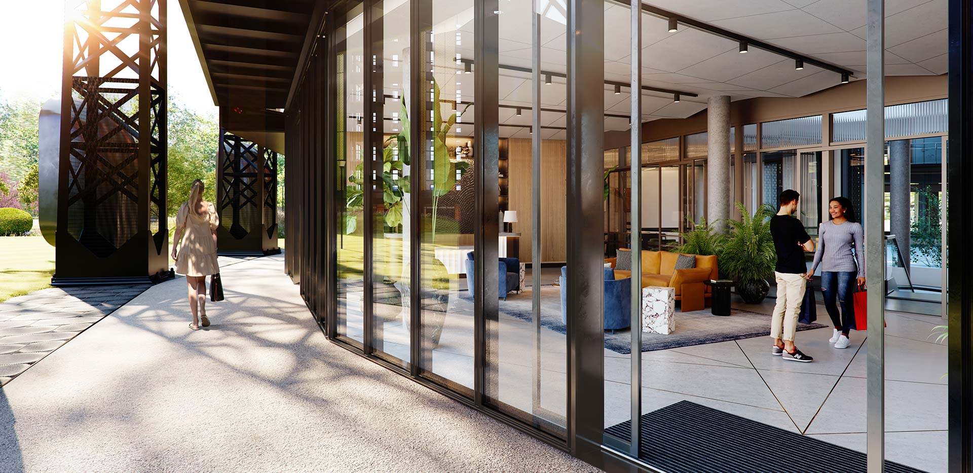 Broadway East, Resident Facilities, Entrance