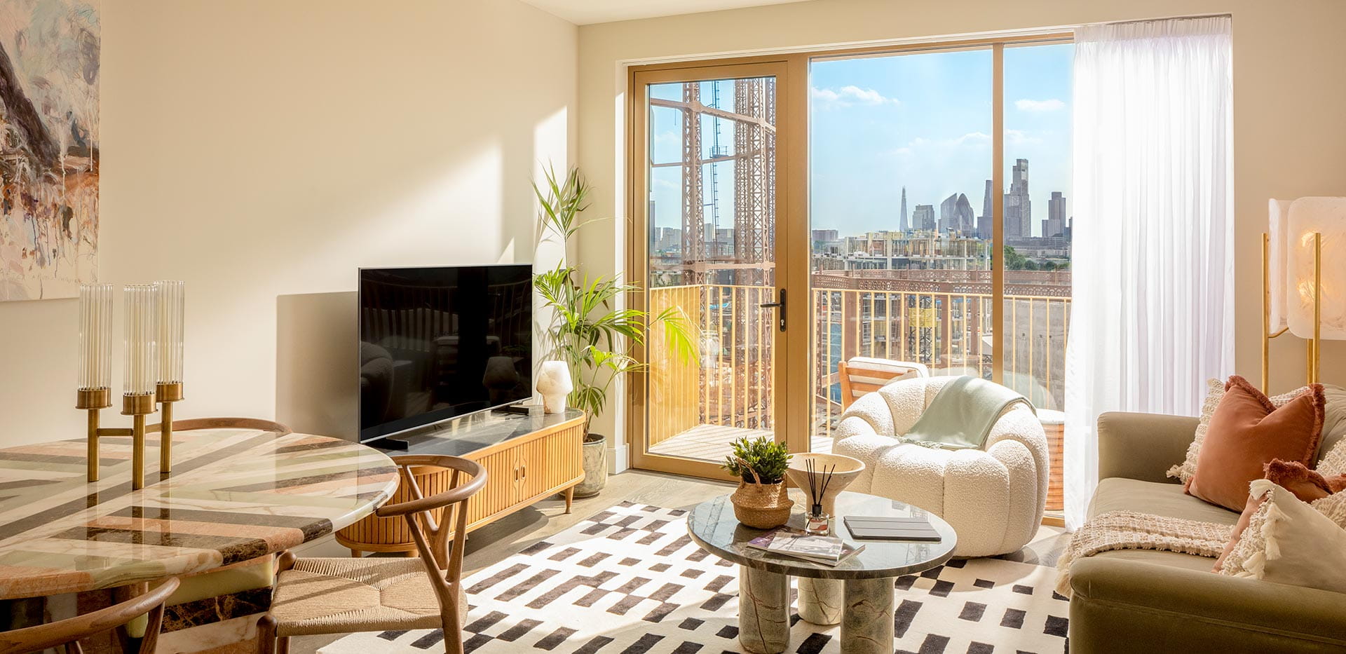 An image of a living room within a Regent's View showhome