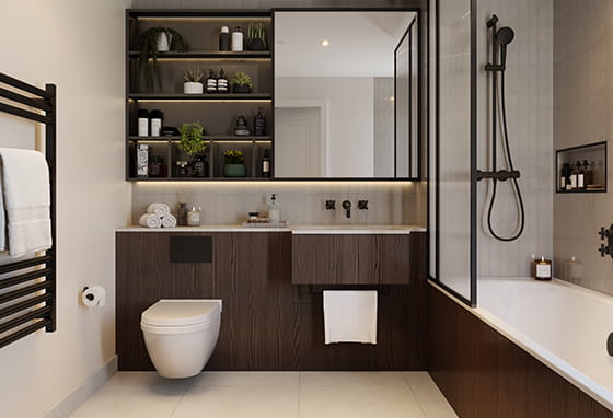 Broadway East, Interior, Serenity, Bathroom
