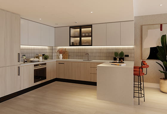 Broadway East, Interior, Serenity, Kitchen