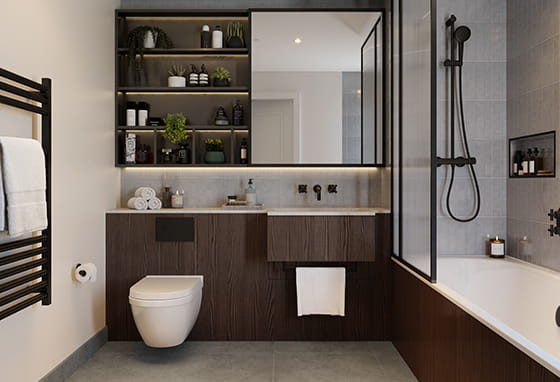 Broadway East, Interior, Vitality, Bathroom