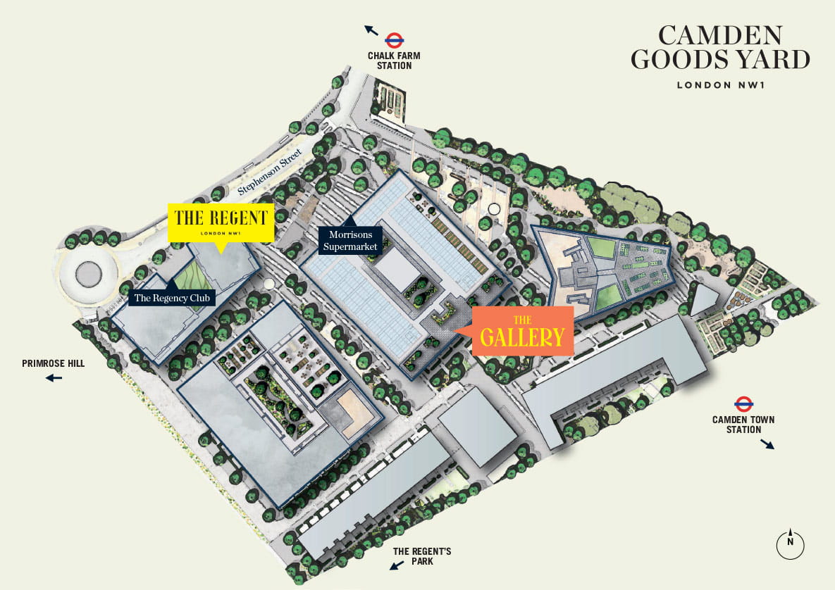An image of Camden Goods Yard's Site Plan