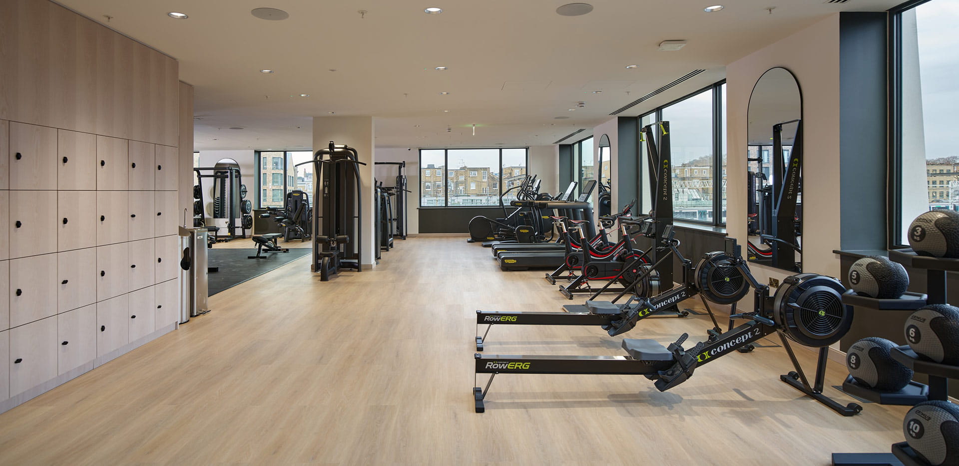 Camden Goods Yard gym with cardio equipment 