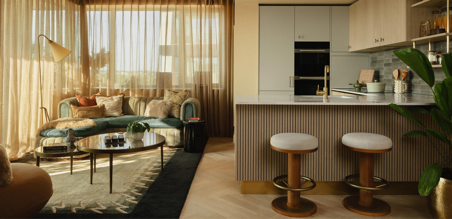 Camden Goods Yard, Interior, Living Room/ Kitchen