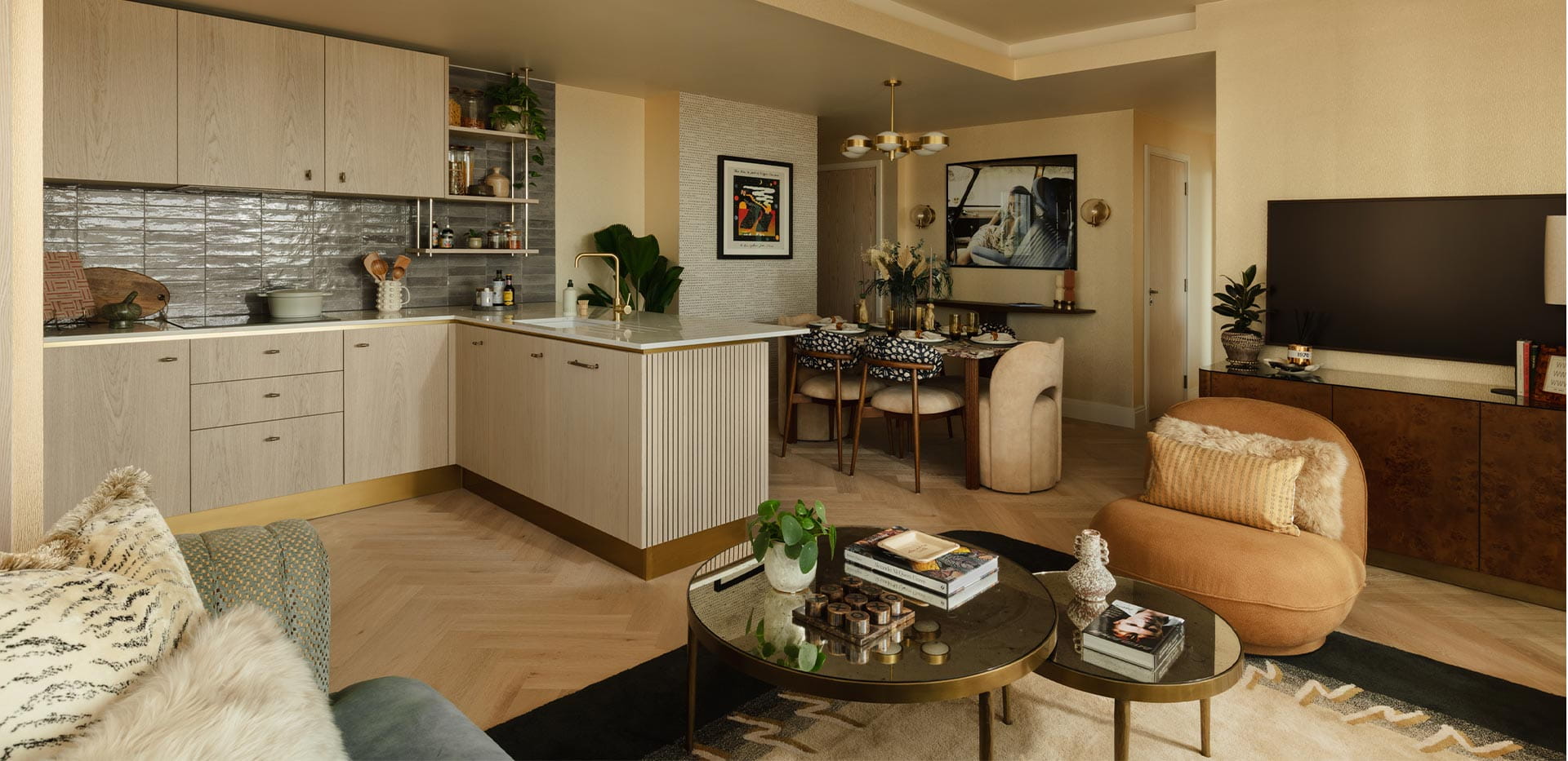 Camden Goods Yard, Interior, Kitchen/ Dining/ Living Room