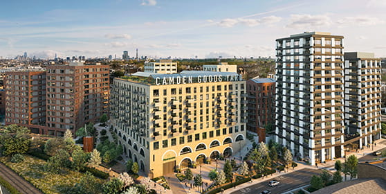An exterior image of Camden Goods Yard new apartments