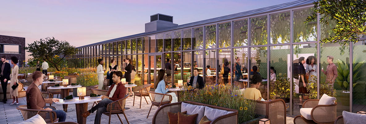 A CGI of the Camdens Good Yard Terrace