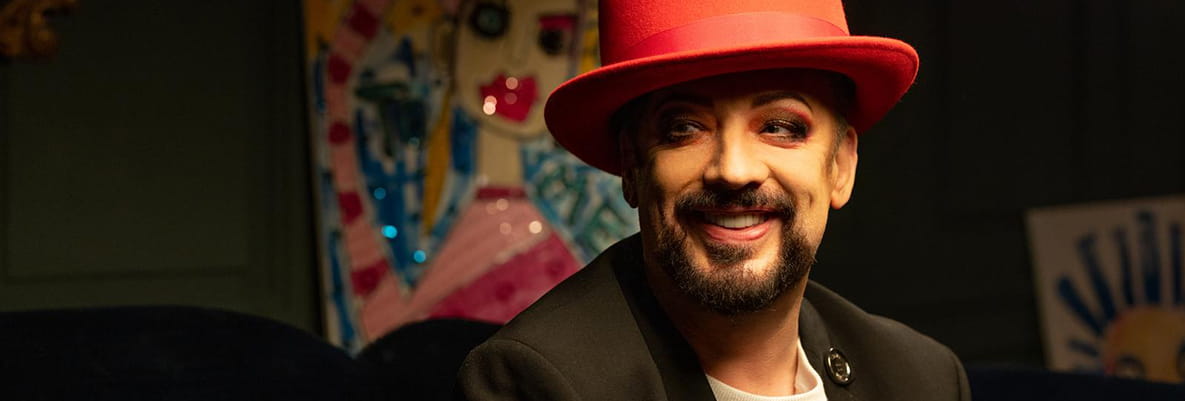 An image of Boy George from the Camden documentary from Disney+
