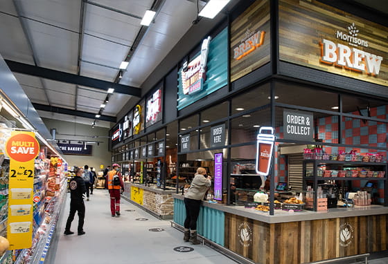 An interior CGI of a supermarket by Camden Goods Yard