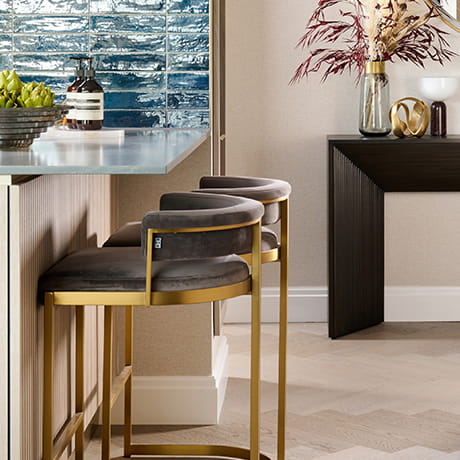 Kitchen complete with breakfast bar at Camden Goods Yard