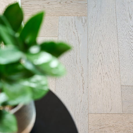 Herringbone flooring at Camden Goods Yard