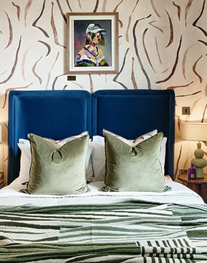 Camden Goods Yard showhome vibrant bedroom