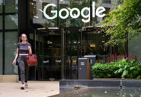 An exterior image of the Google building in London