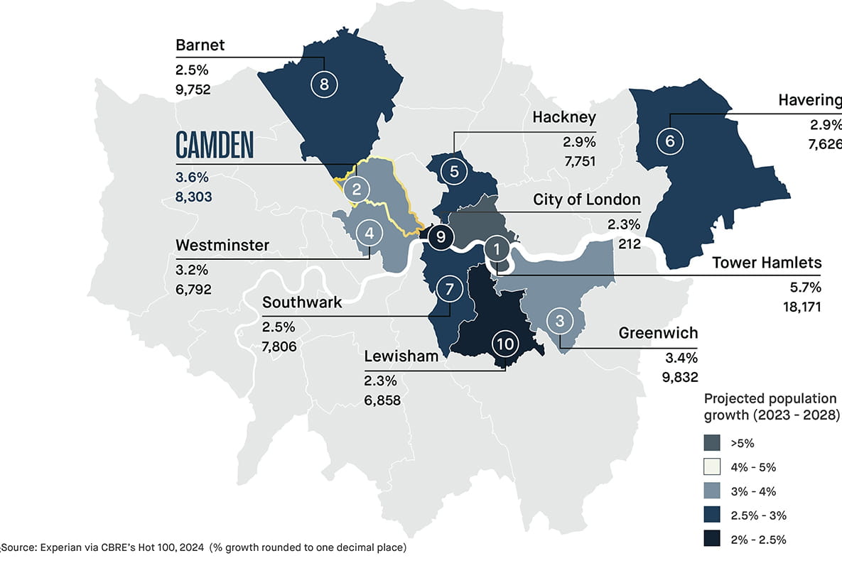 London Economic Growth Map
