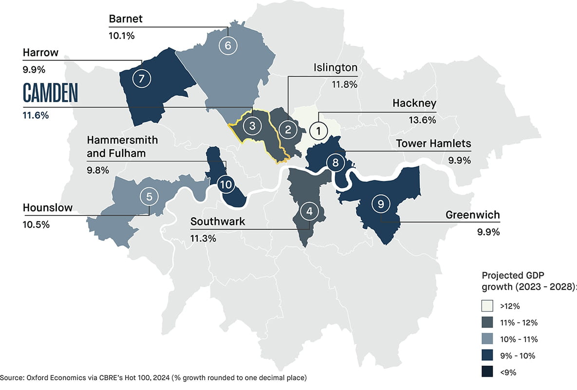 London Economic Growth Map