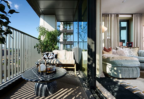 Camden Goods Yard, Property 66, balcony with incredible city views